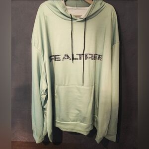 Seafoam Green Lightweight Realtree Long Sleeve Hoodie Size 6XL